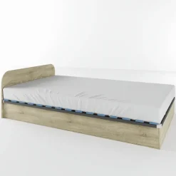 Letto 120x190cm una piazza e mezza contenitore rovere sonoma Carducci