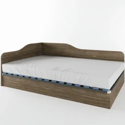 Letto 120x190cm una piazza e mezza contenitore noce Alex Gihome®