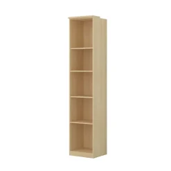 Libreria a colonna 45x215h cm con 5 vani rovere Elvira