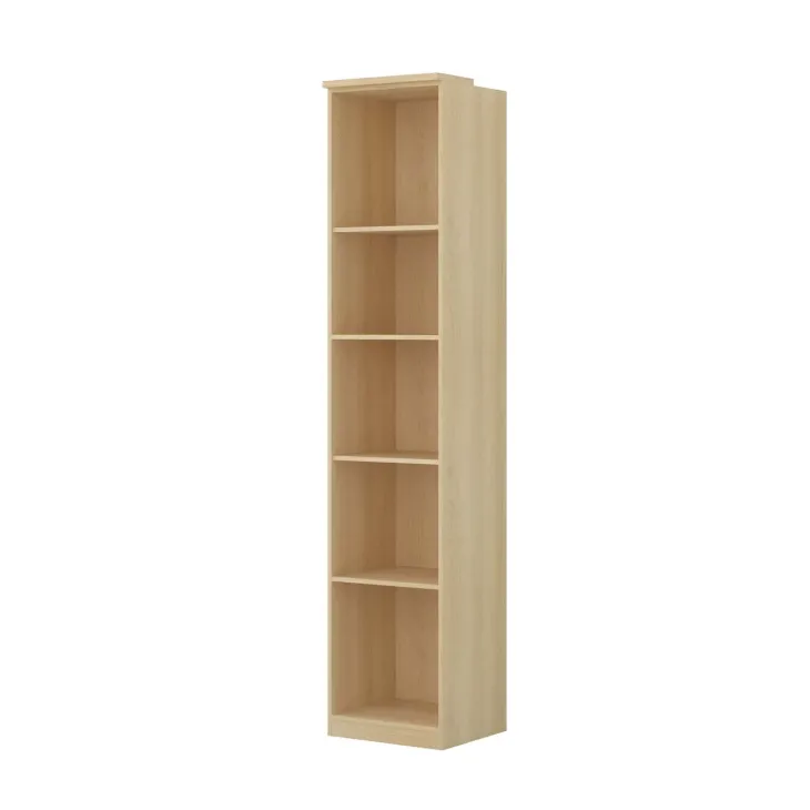 Libreria a colonna 45x215h cm con 5 vani rovere Elvira