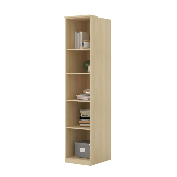 Libreria a colonna 45x215h cm 4 ripiani rovere Elvira