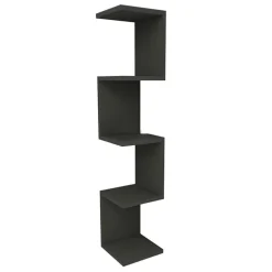 Libreria angolare mensola da parete 22x111h cm con 5 ripiani antracite Reale