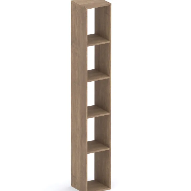 Libreria colonna 28x186h cm con 4 ripiani rovere scuro Sunset