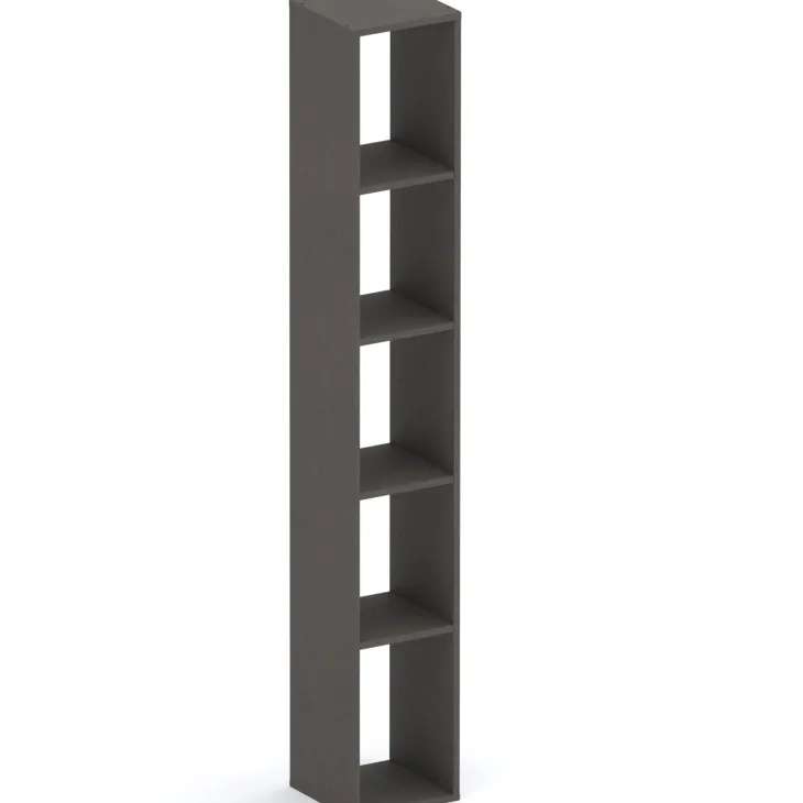 Libreria colonna 28x186h cm con 4 ripiani ossido nero Sunset