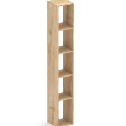 Libreria colonna 28x186h cm con 4 ripiani rovere chiaro Sunset