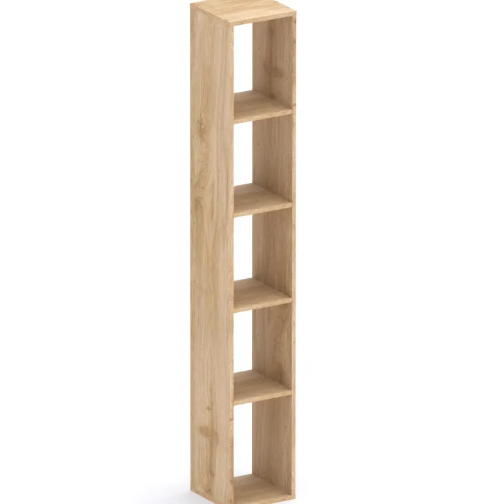 Libreria colonna 28x186h cm con 4 ripiani rovere chiaro Sunset
