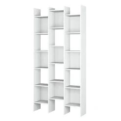 Libreria da parete scaffale 96x192h cm moderna bianco opaco Jasmine