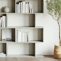 Libreria da parete 240x192h cm moderna design cemento Amira 3