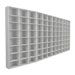 Libreria da parete 407x178h cm moderna soggiorno bianco Macondo 4