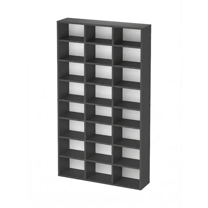 Libreria da parete 102x178h cm moderna soggiorno antracite Macondo