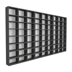 Libreria da parete 305x178h cm moderna soggiorno antracite Macondo 3