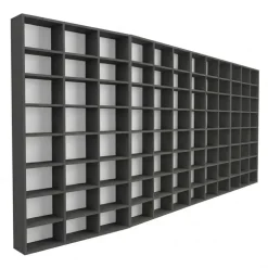 Libreria da parete 407x178h cm moderna soggiorno antracite Macondo 4