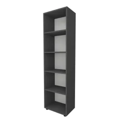 Libreria da parete 49x178h cm 5 ripiani ufficio multiuso antracite Arkiva
