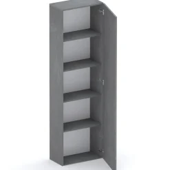 Libreria mobile multiuso scarpiera dispensa 195x186h rovere chiaro antracite Sunset 1003