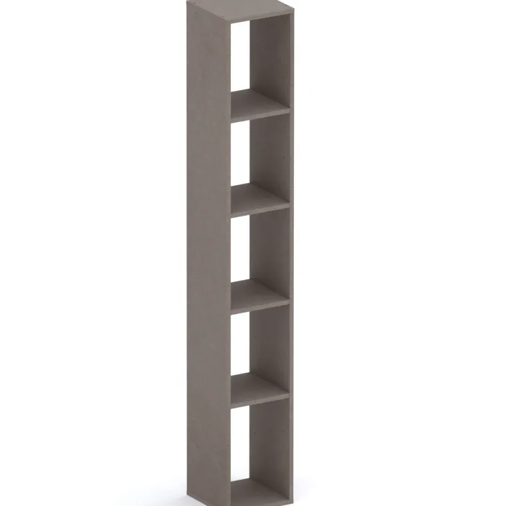 Libreria mobile multiuso scarpiera dispensa 195x186h marrone bronzo Sunset 1003