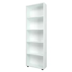 Libreria moderna 56x172cm 4 ripiani multiuso bianco Marvel