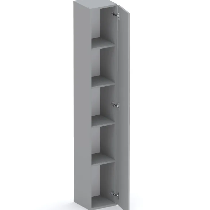 Libreria moderna 84x186h cm 1 anta grigio scuro Sunset 1004