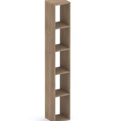 Libreria moderna 84x186h cm 1 anta rovere scuro Sunset 1004
