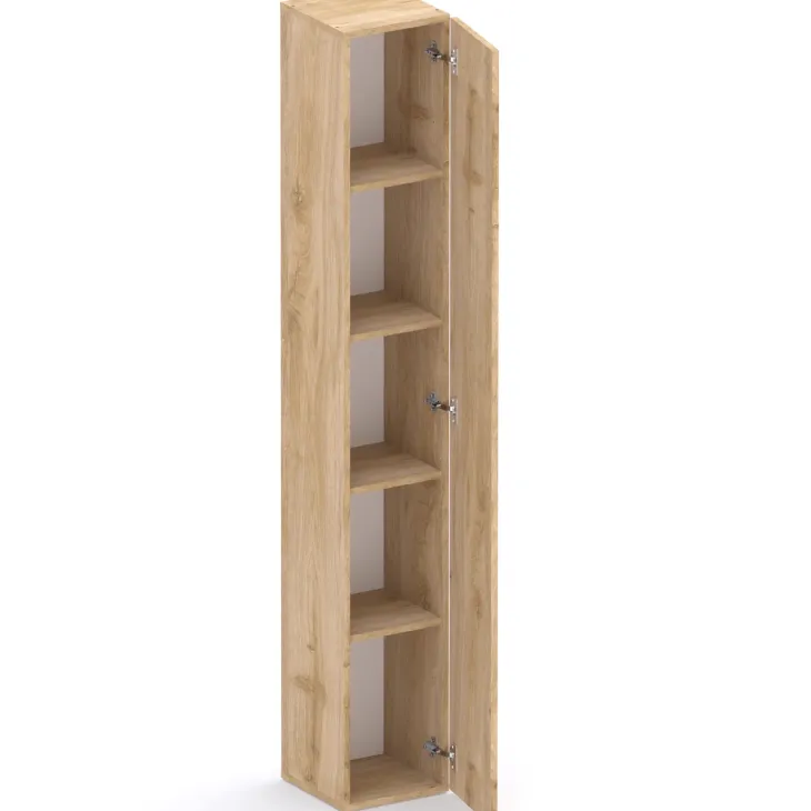 Libreria moderna 84x186h cm 1 anta rovere chiaro Sunset 1004