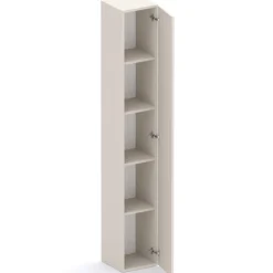 Libreria moderna 84x186h cm 2 ante beige rovere chiaro Sunset 1005