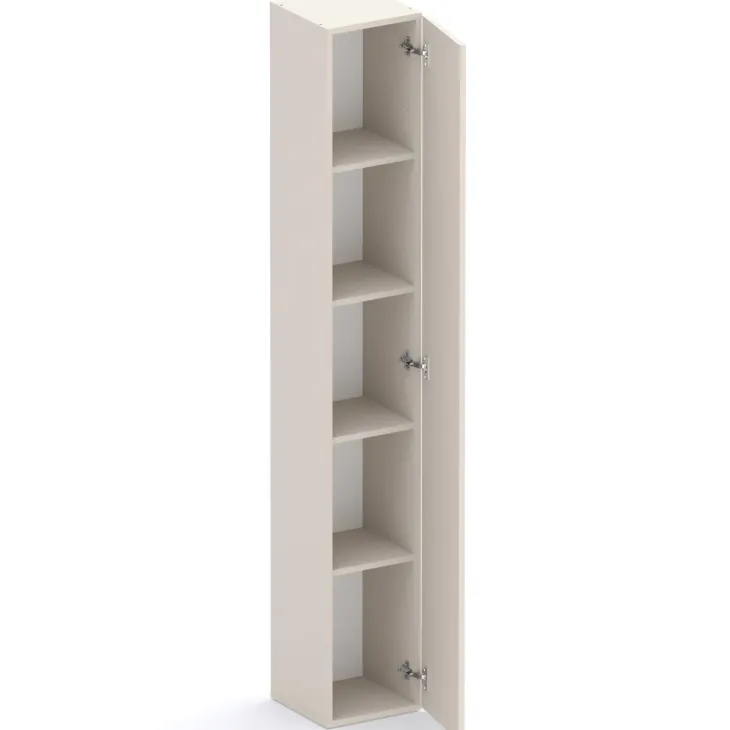 Libreria moderna 84x186h cm 2 ante beige rovere chiaro Sunset 1005