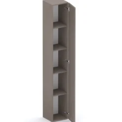 Libreria moderna 84x186h cm 2 ante marrone bronzo rovere chiaro Sunset 1005