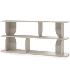 Libreria sospesa 160x78h cm moderna soggiorno cashmere Bukly