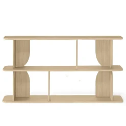 Libreria sospesa 160x78h cm moderna soggiorno rovere Bukly
