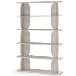 Libreria sospesa 120x185h cm moderna soggiorno cashmere Bukly