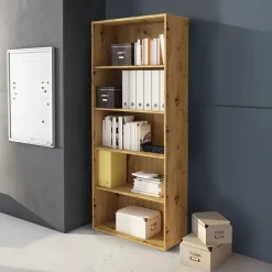 Libreria ufficio moderna 79x188h cm rovere Woody