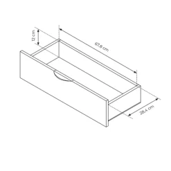 Libreria 88x194h cm 2 cassetti 8 ripiani a vista soggiorno wengè nero Vesper