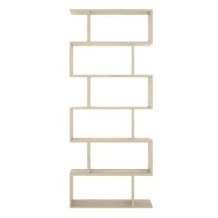 Libreria 80x192h cm design moderno rovere chiaro Zaira