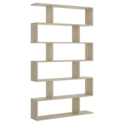Libreria 80x192h cm design moderno rovere chiaro Zaira