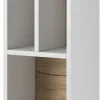 Libreria 32x159h cm moderna design bianco rovere Tahiti