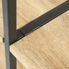 Libreria 90x190h cm moderna industrial nero rovere sonoma Lorez