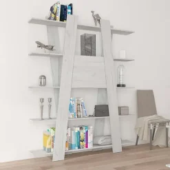 Libreria 150x194h cm moderna soggiorno bianca Cosmo