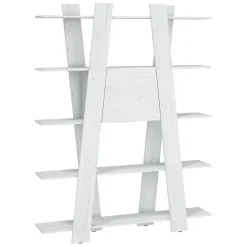 Libreria 150x194h cm moderna soggiorno bianca Cosmo