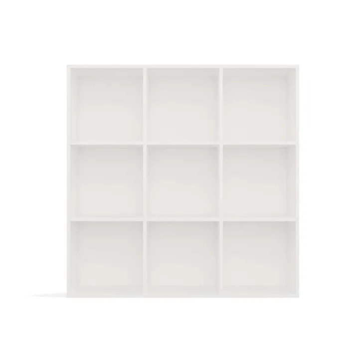 Libreria 111x111h cm 9 vani a giorno bianco Giove