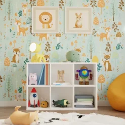 Libreria 90x60h cm 6 vani a giorno bianco Giove
