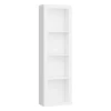 Libreria 60x198h cm 4 vani moderna soggiorno bianco opaco Xena