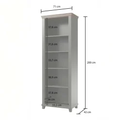 Libreria 71x200h cm 5 vani verde quercia Texel