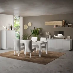 Madia alta 106x171h cm 2 ante bianco opaco Deluxe