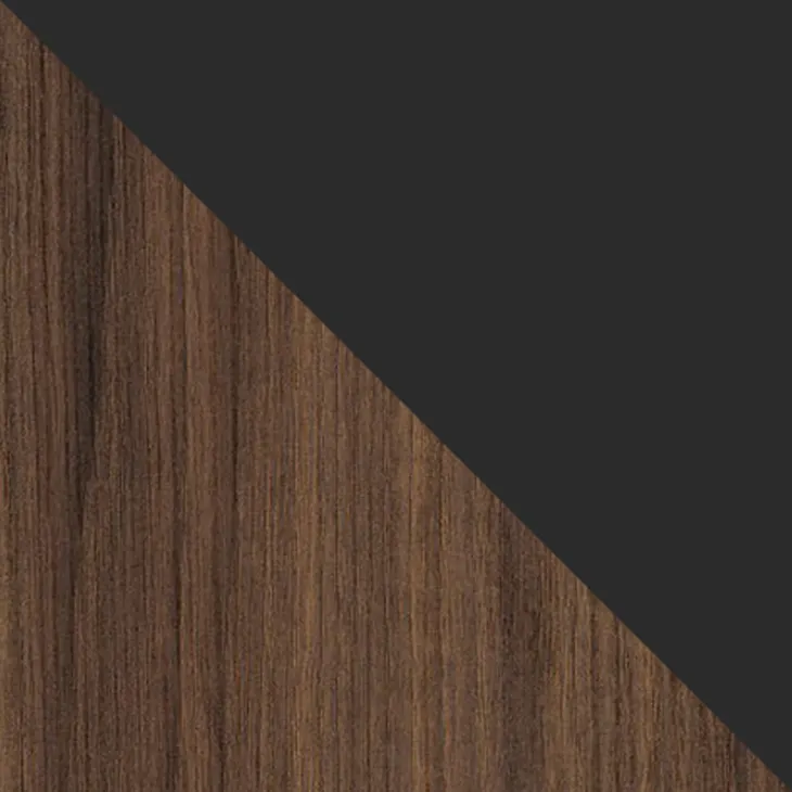 Madia moderna 142x83h cm 2 ante 3 cassetti noce nero Wrappy