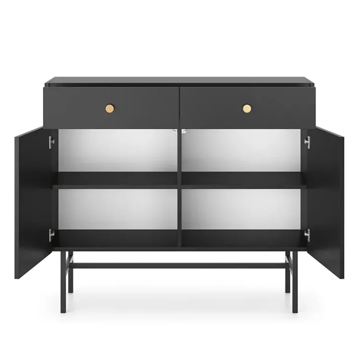 Madia moderna 105x90h cm 2 ante moderna nero Eterna