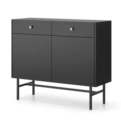 Madia moderna 105x90h cm 2 ante moderna nero Eterna