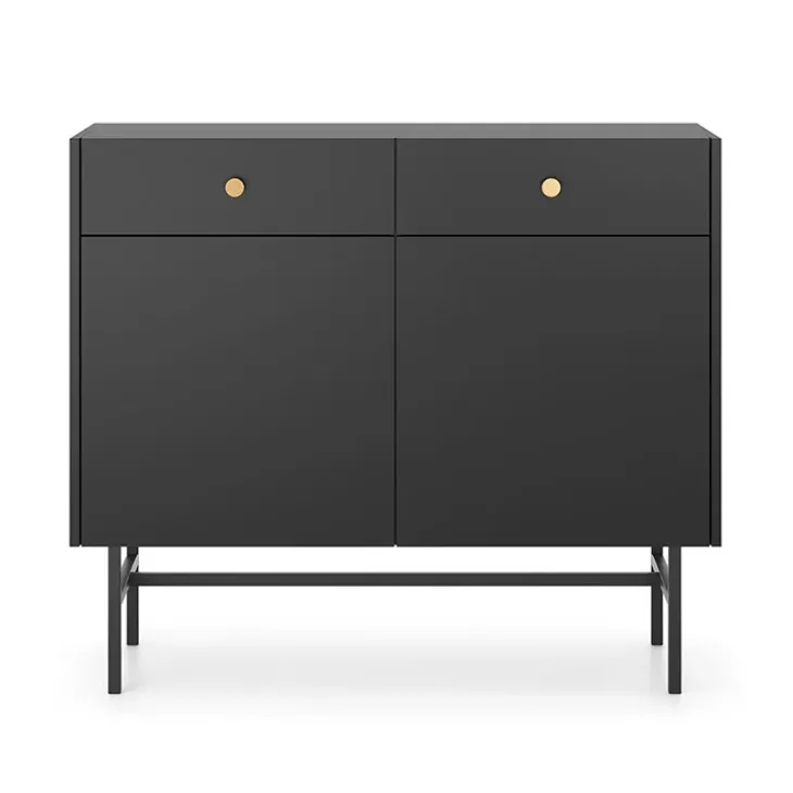 Madia moderna 105x90h cm 2 ante moderna nero Eterna