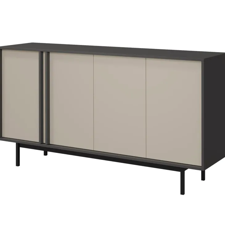 Madia 163x87 cm 4 ante antracite beige Essenzia