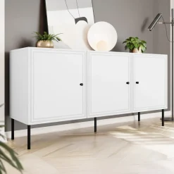 Madia 151x75h cm 3 ante bianco opaco Stark