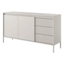 Madia 154x82h cm 2 ante 3 cassetti beige cannettato Ciar
