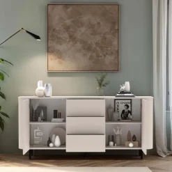 Madia 180x82h cm 2 ante 3 cassetti beige cashmere Lucrezia